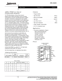 Datasheet HA1-2404-4 manufacturer Intersil